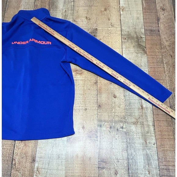 Under Armour Track Jacket Mens Small Blue Loose Coupe Full Zip Long Sleeve - Picture 6 of 9